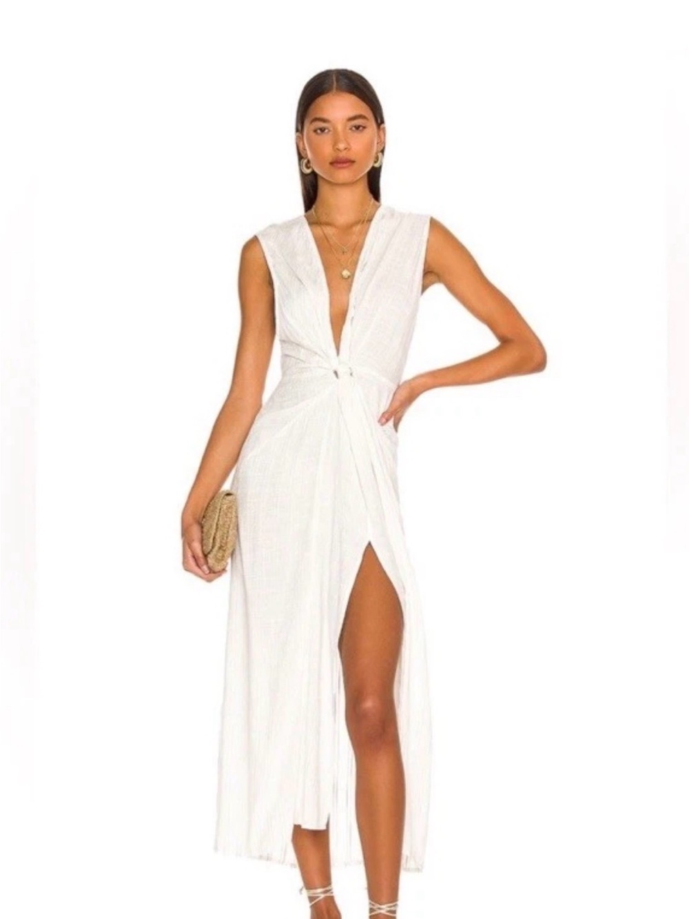 L’Space down the line cover up in cream- NWOT- XL